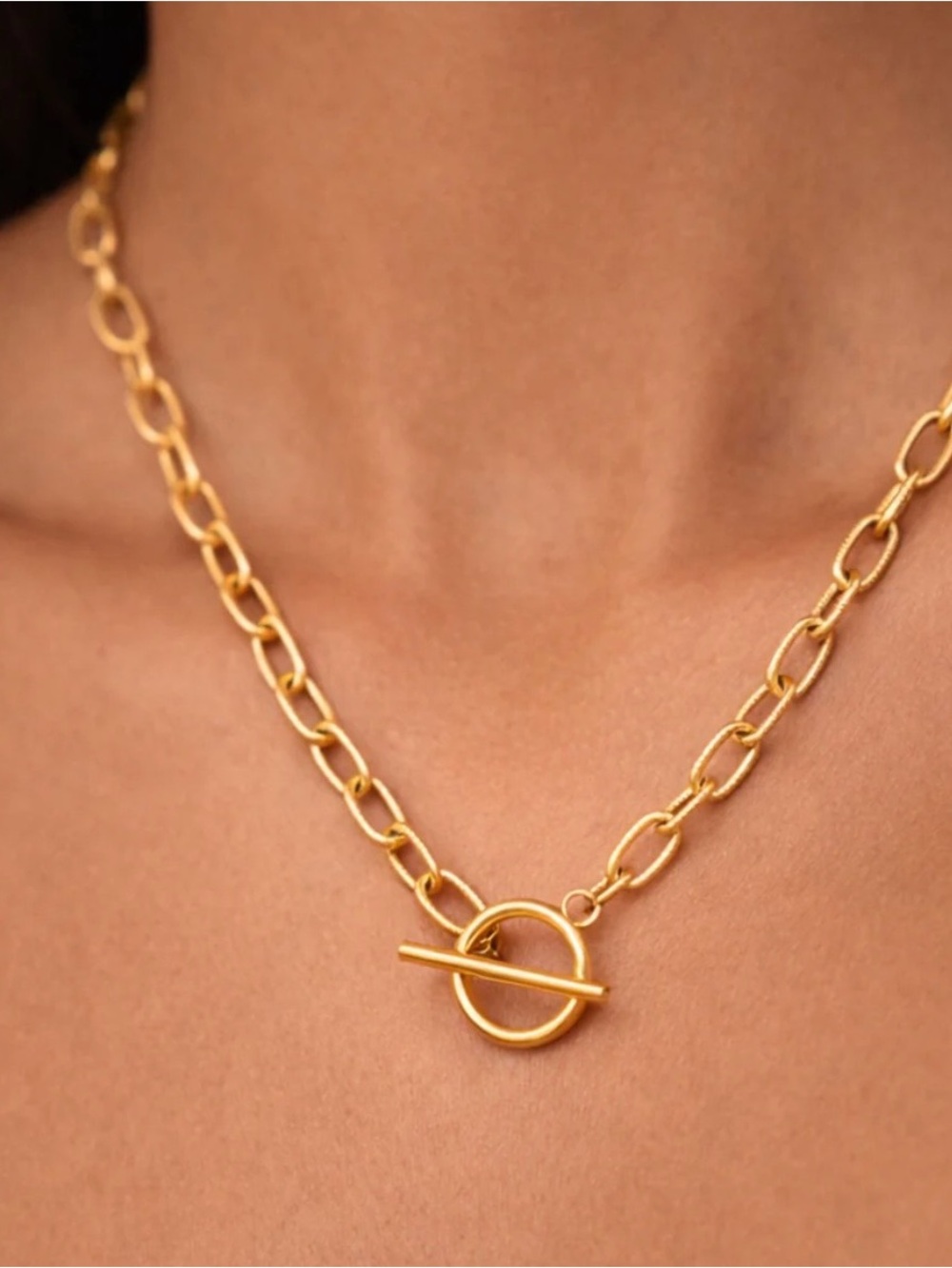 NWT ATOLEA paperclip toggle necklace